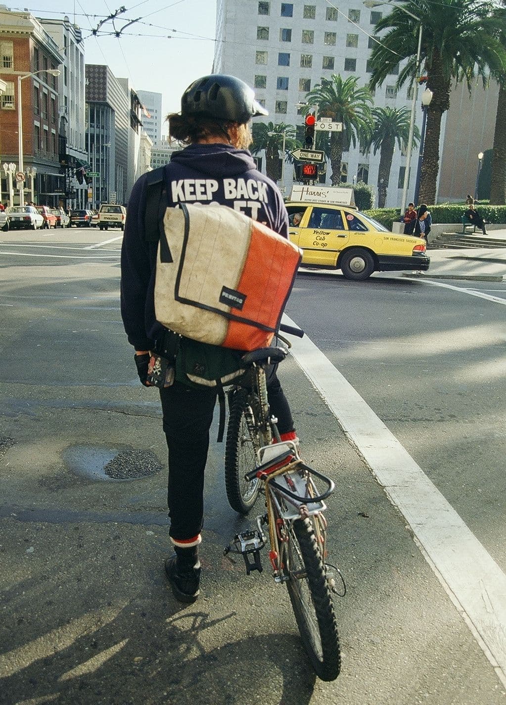 Freitag F13 TOP CAT in San Francisco, 1994. Foto: Freitag