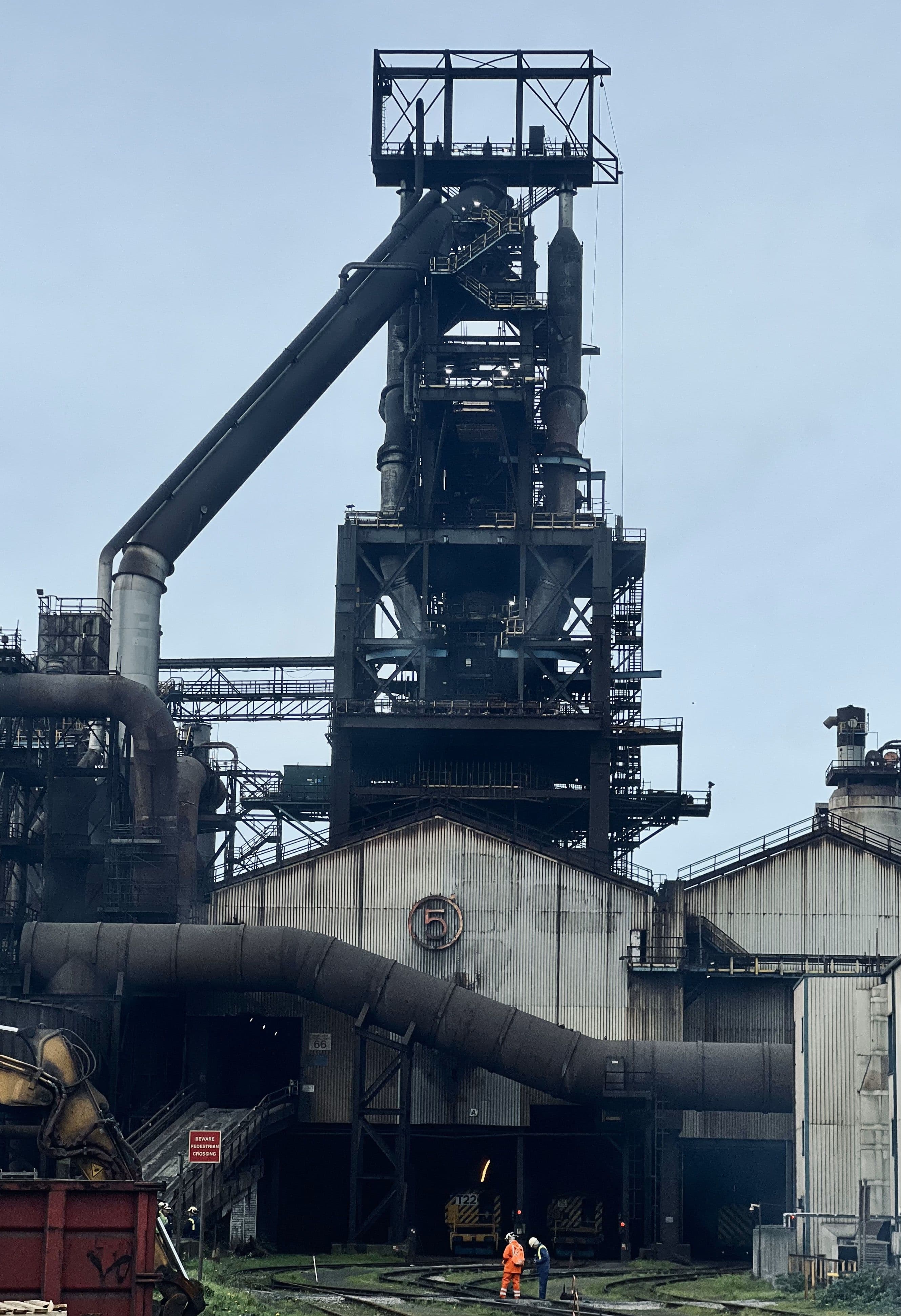 Blast furnace 5 of Tata Steel in Port Talbot, which was shut down in June 2024. Blast furnace 4 was then shut down in September 2024. (Photo: Olivia Frigo-Charles)