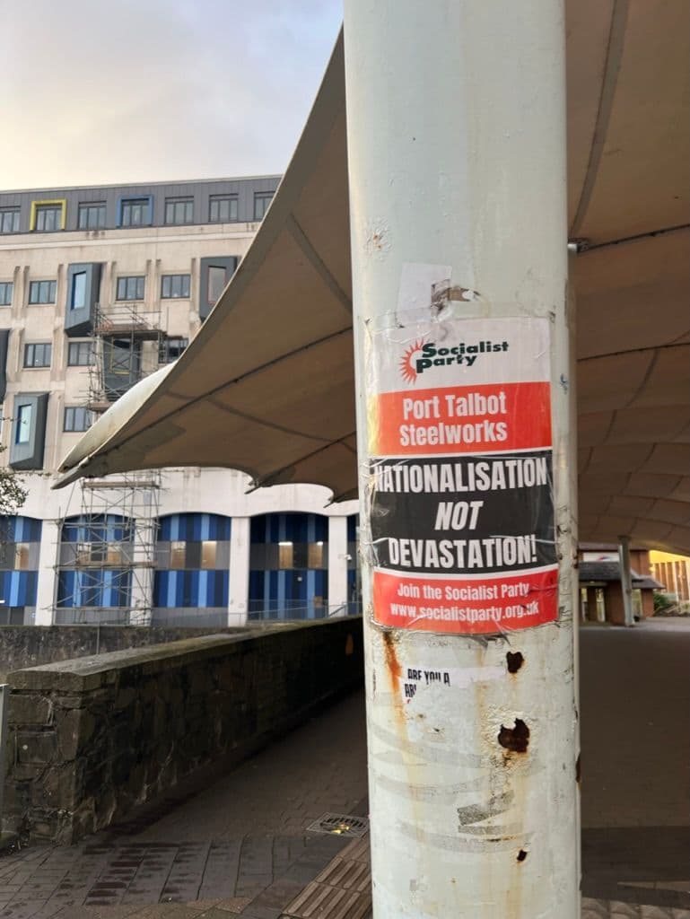 Aufruf zur Nationalisierung der Stahlindustrie in der Hoffnung, sie so zu retten. (Foto: Olivia Frigo-Charles)